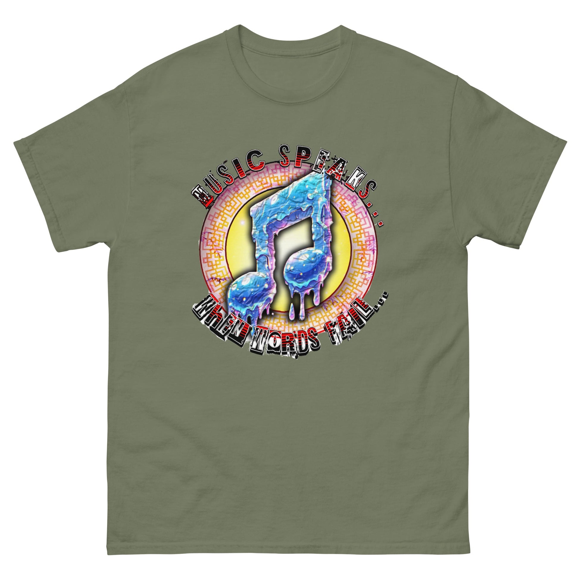 MUSIC SPEAKS WHEN WORDS FAIL Men's classic tee - Elevaleaf -
