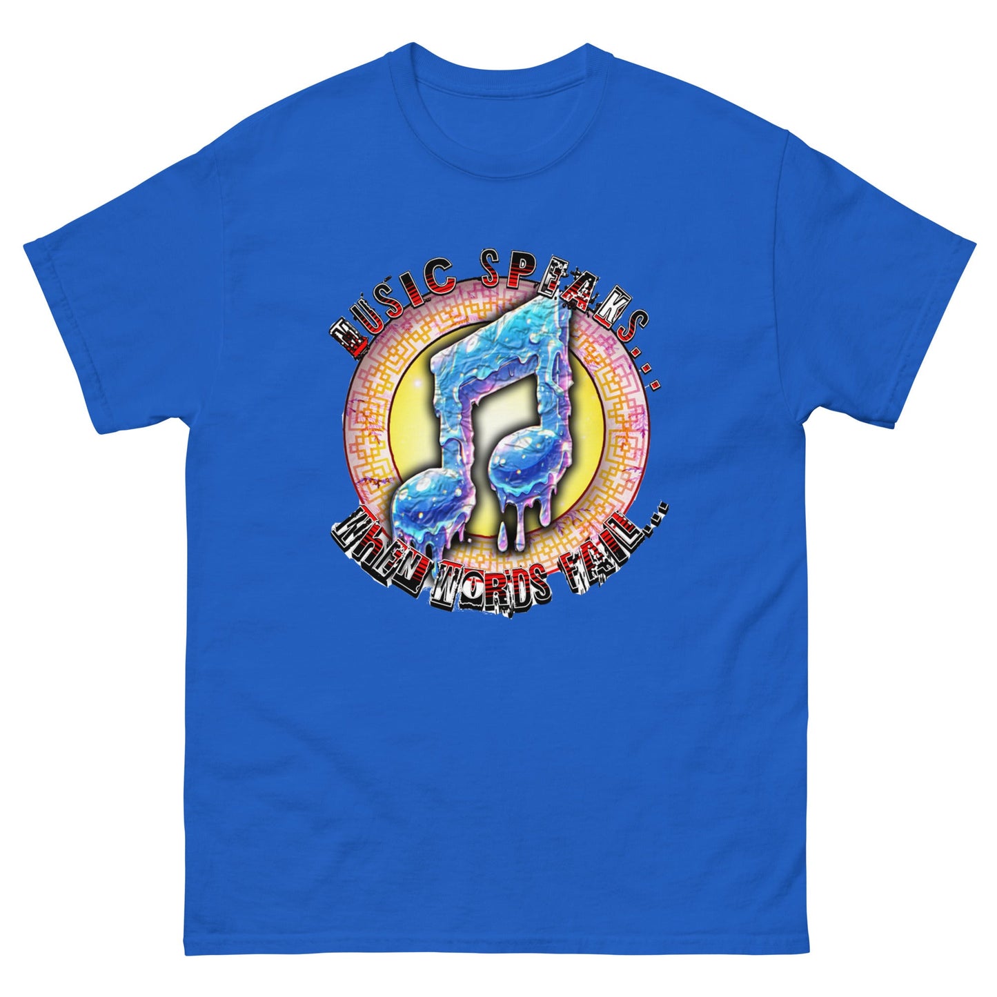 MUSIC SPEAKS WHEN WORDS FAIL Men's classic tee - Elevaleaf -