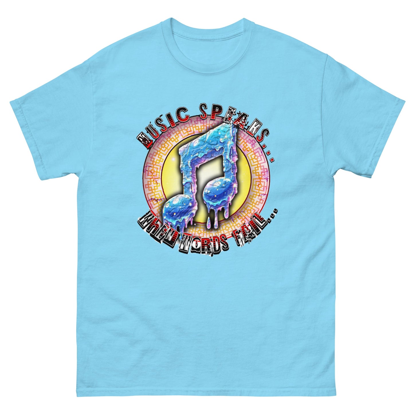 MUSIC SPEAKS WHEN WORDS FAIL Men's classic tee - Elevaleaf -