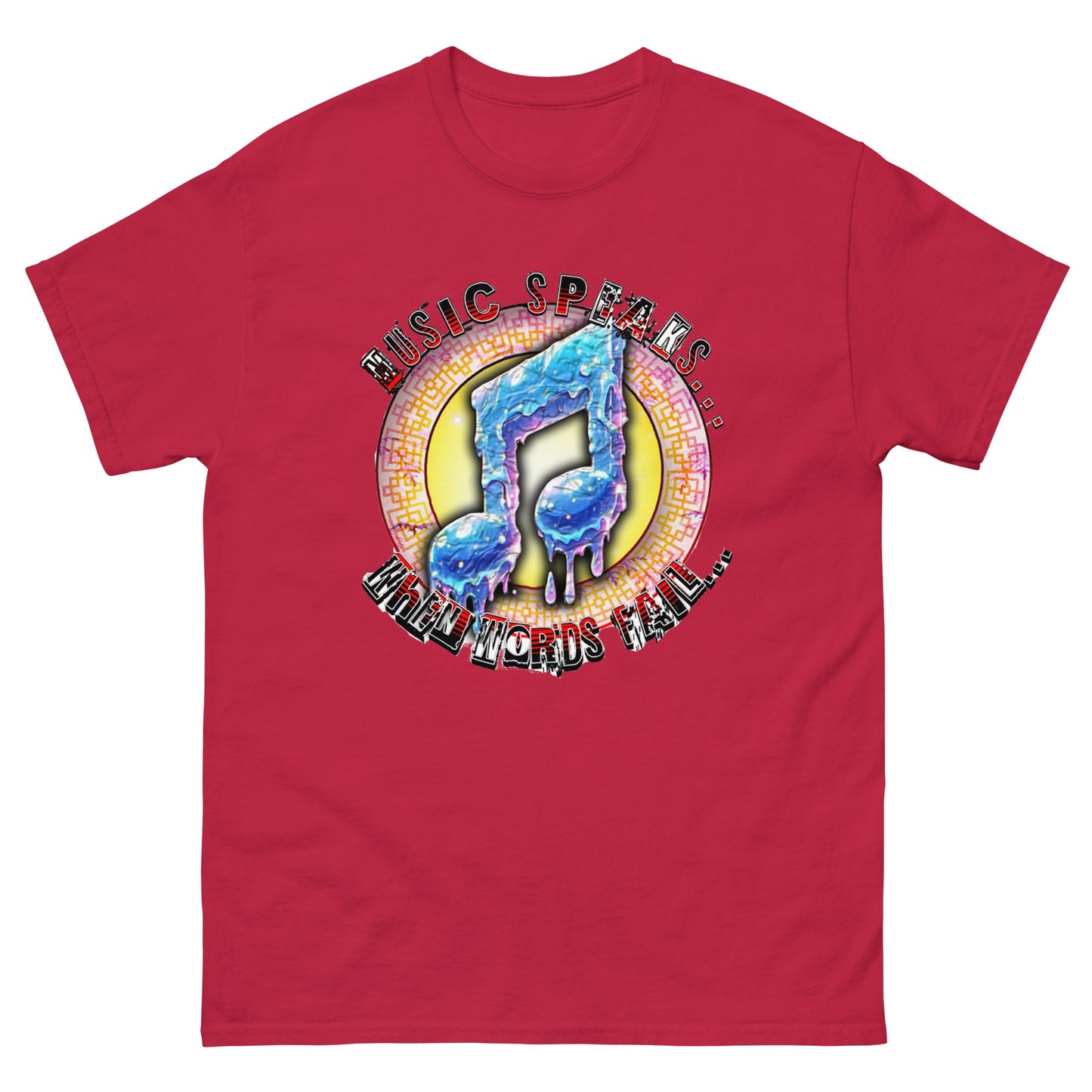 MUSIC SPEAKS WHEN WORDS FAIL Men's classic tee - Elevaleaf -