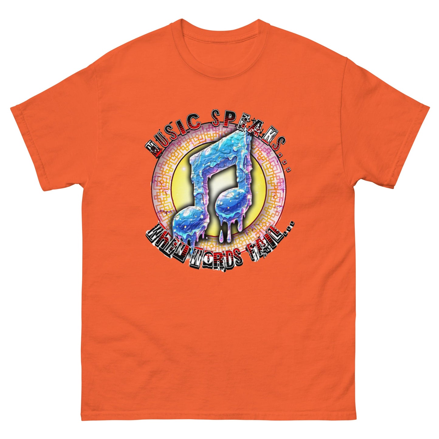 MUSIC SPEAKS WHEN WORDS FAIL Men's classic tee - Elevaleaf -