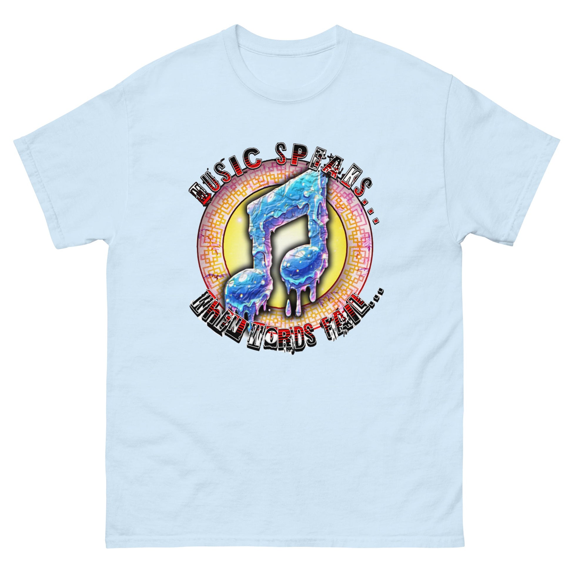 MUSIC SPEAKS WHEN WORDS FAIL Men's classic tee - Elevaleaf -