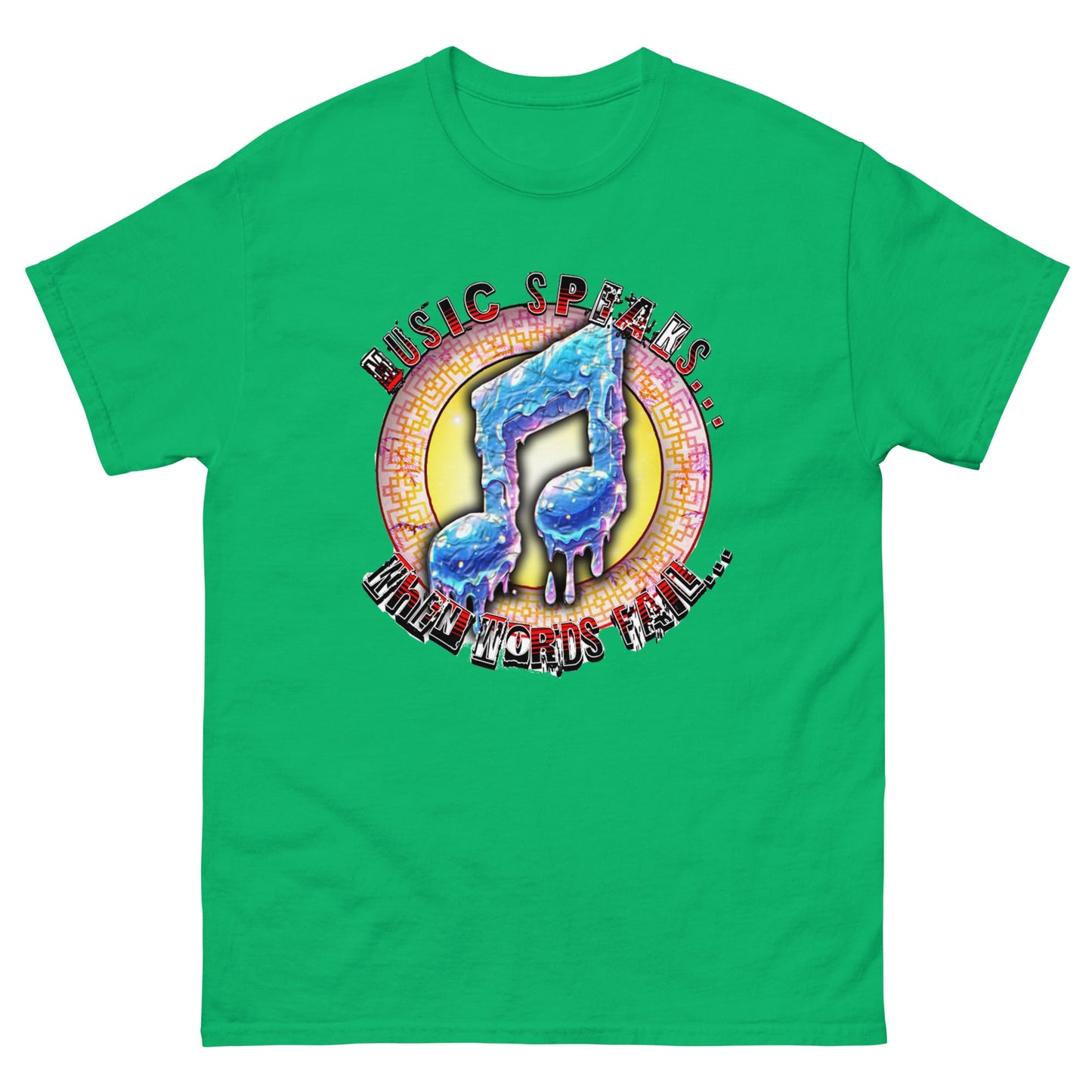 MUSIC SPEAKS WHEN WORDS FAIL Men's classic tee - Elevaleaf -