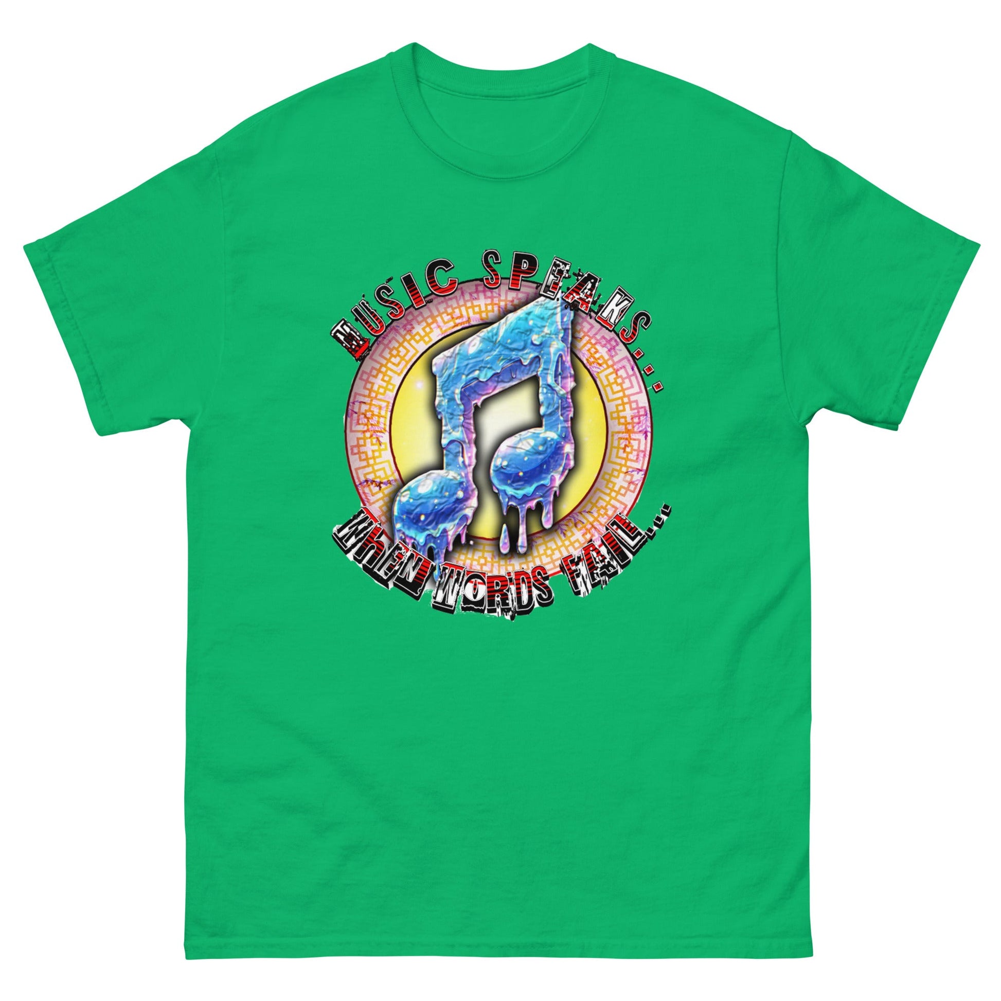 MUSIC SPEAKS WHEN WORDS FAIL Men's classic tee - Elevaleaf -
