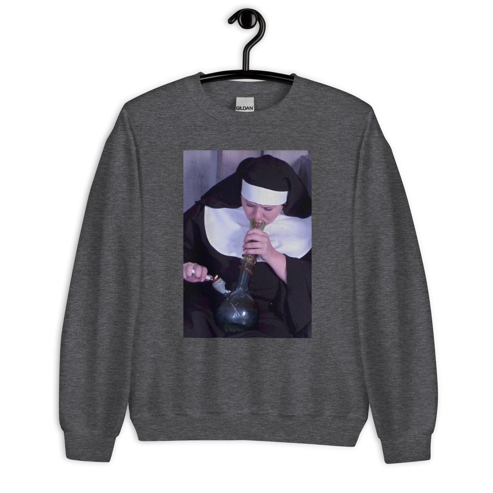 Nun Smoking Unisex Sweatshirt - Elevaleaf -