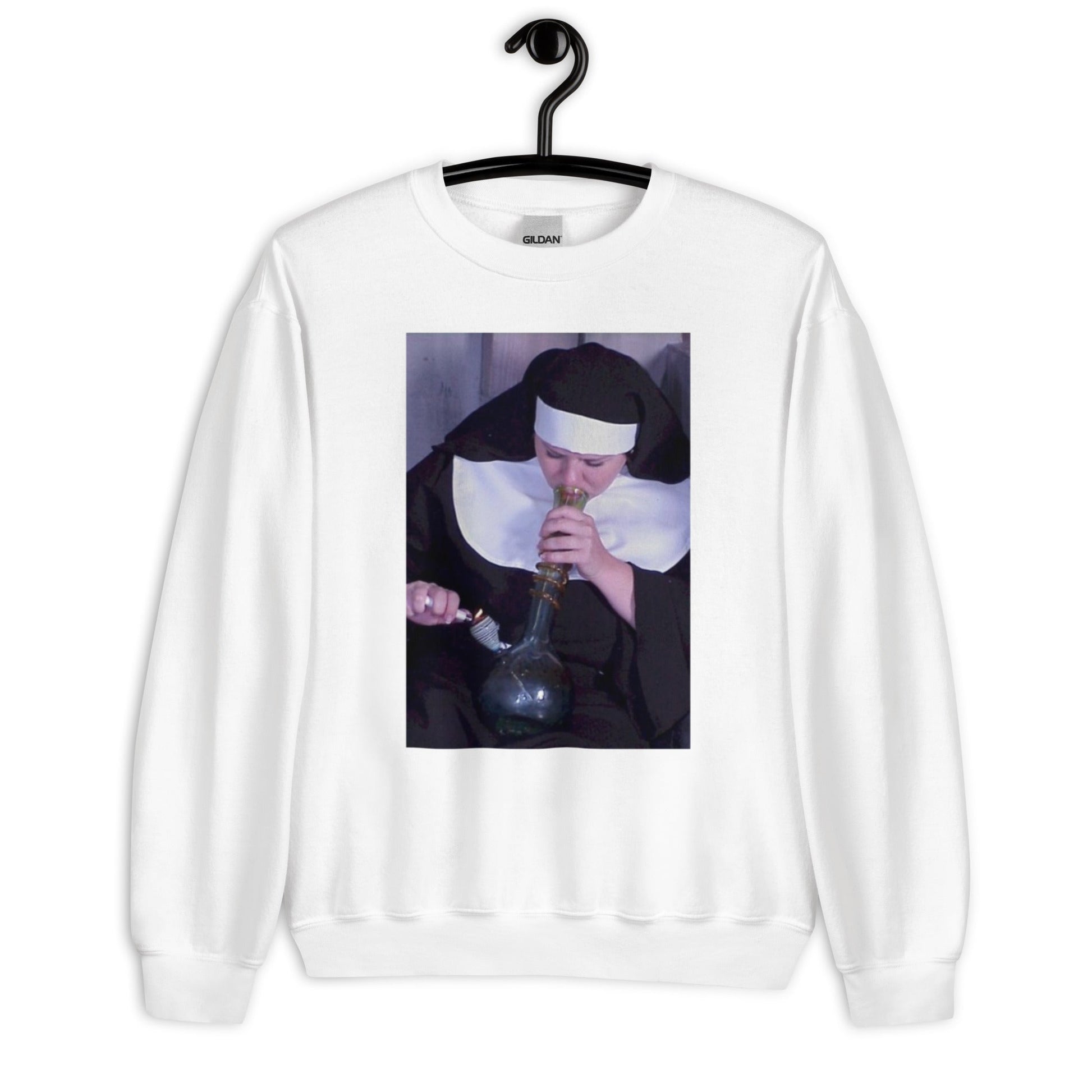 Nun Smoking Unisex Sweatshirt - Elevaleaf -