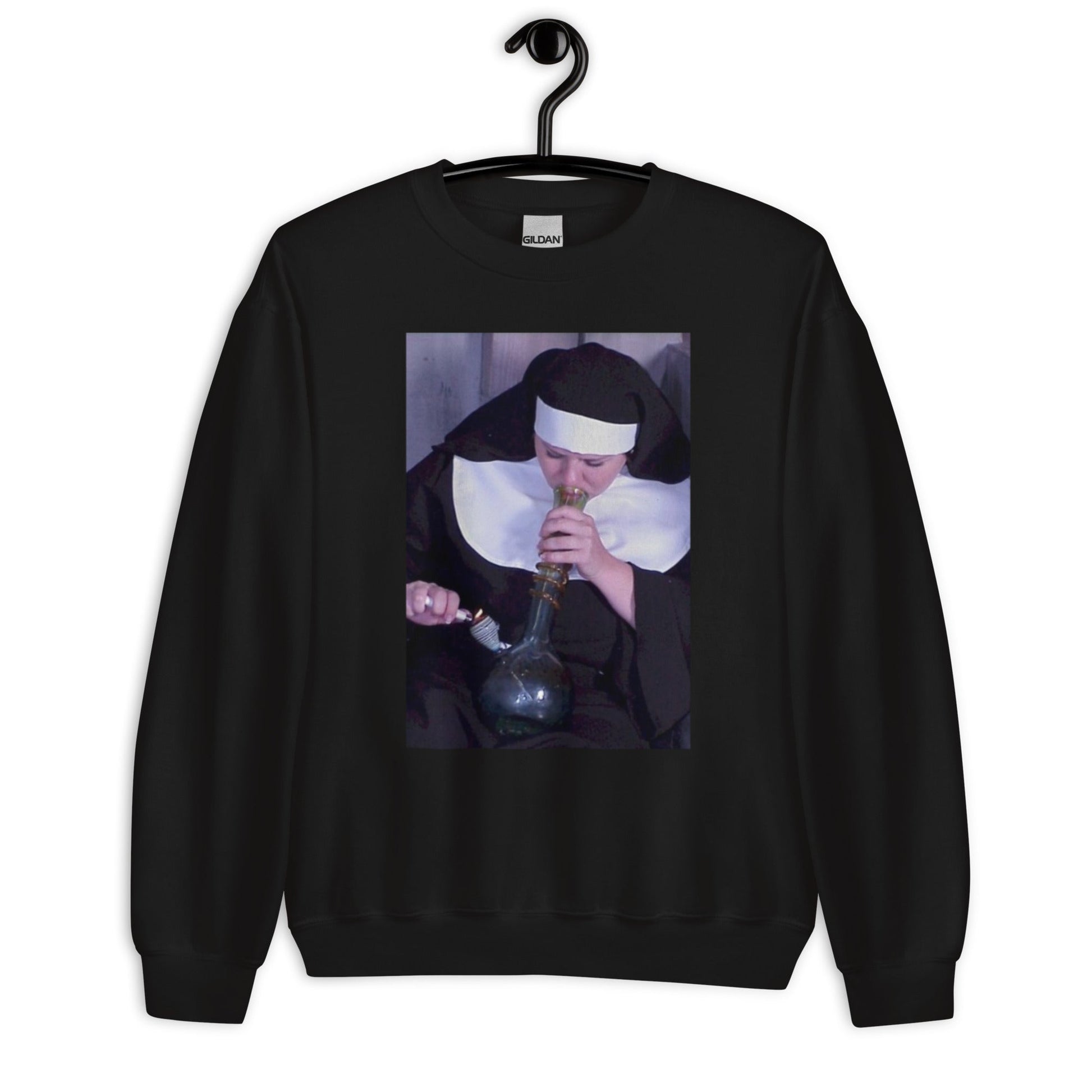 Nun Smoking Unisex Sweatshirt - Elevaleaf -