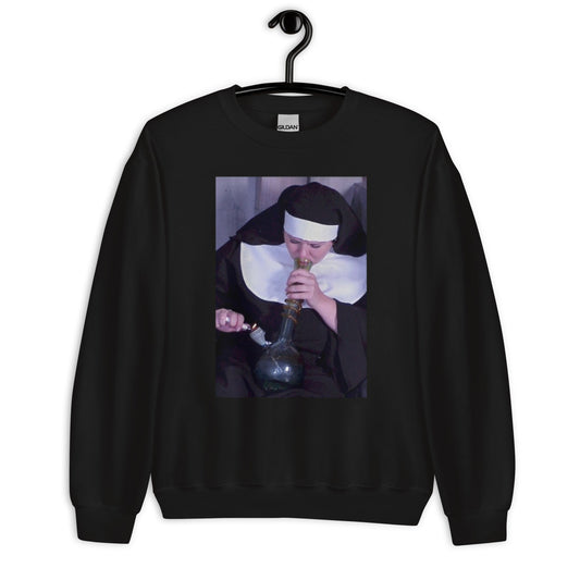 Nun Smoking Unisex Sweatshirt - Elevaleaf -