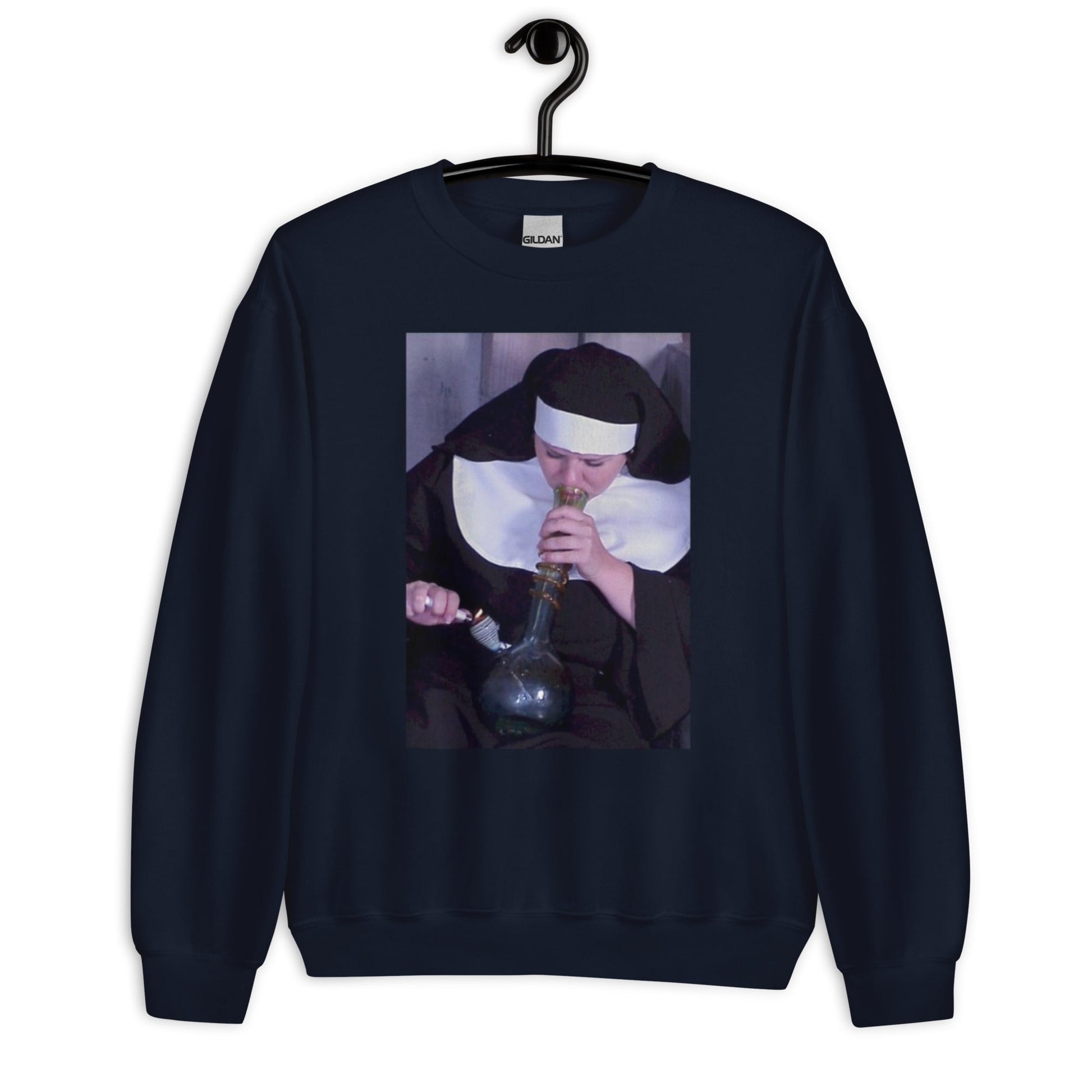 Nun Smoking Unisex Sweatshirt - Elevaleaf -