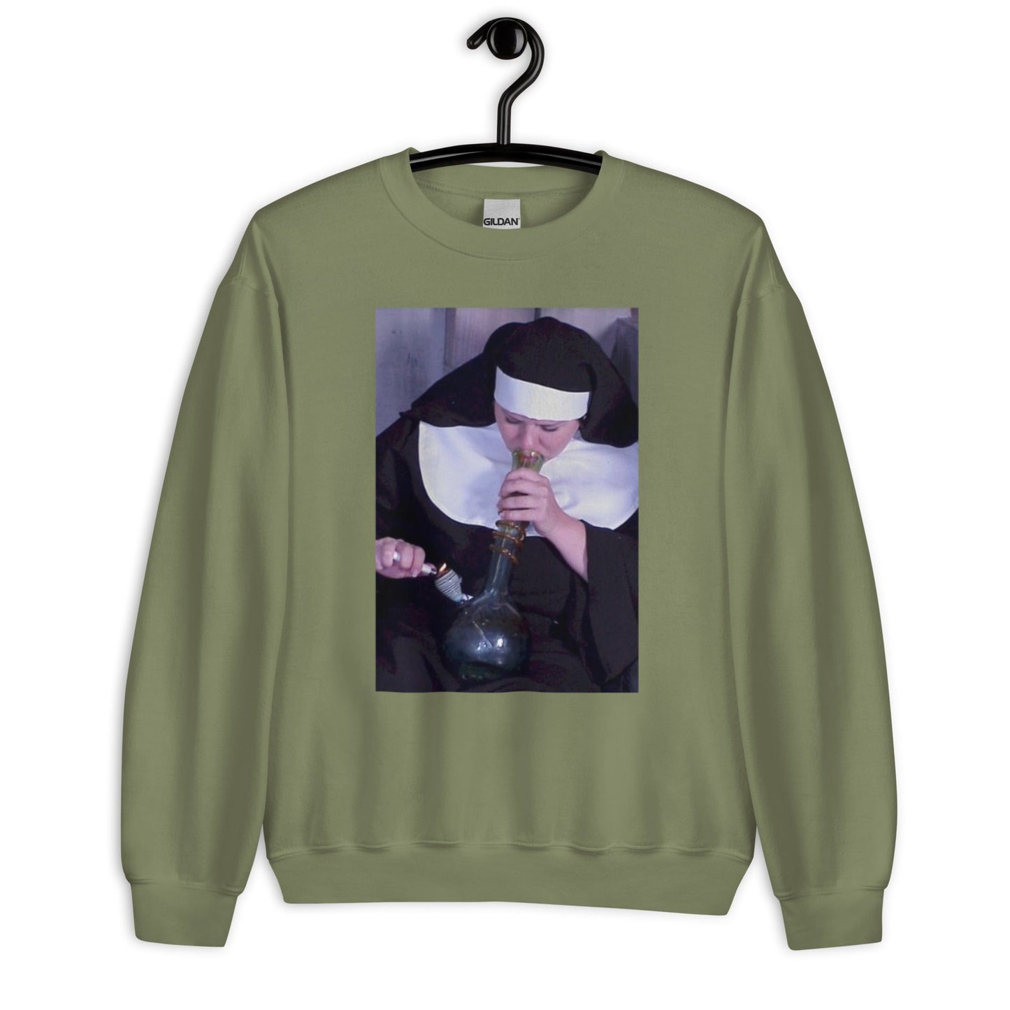 Nun Smoking Unisex Sweatshirt - Elevaleaf -