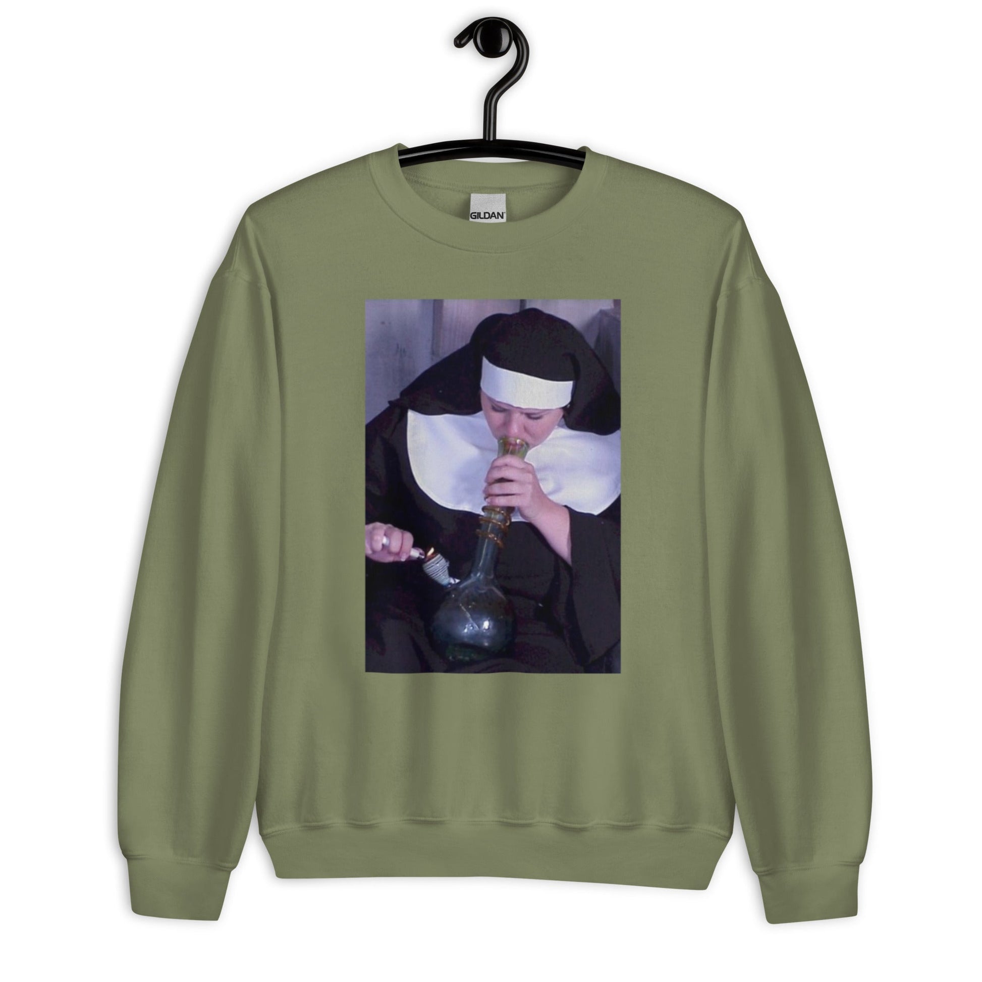 Nun Smoking Unisex Sweatshirt - Elevaleaf -