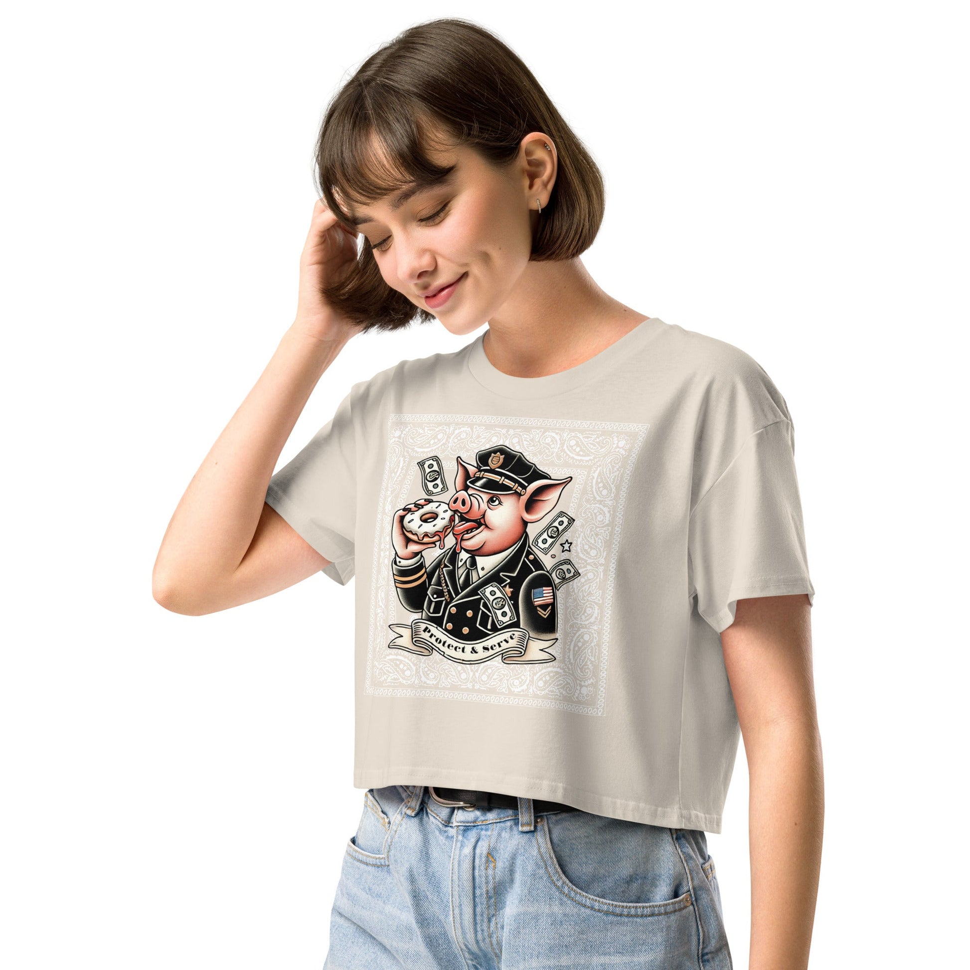 Protect & Serve Women’s crop top - Elevaleaf - 