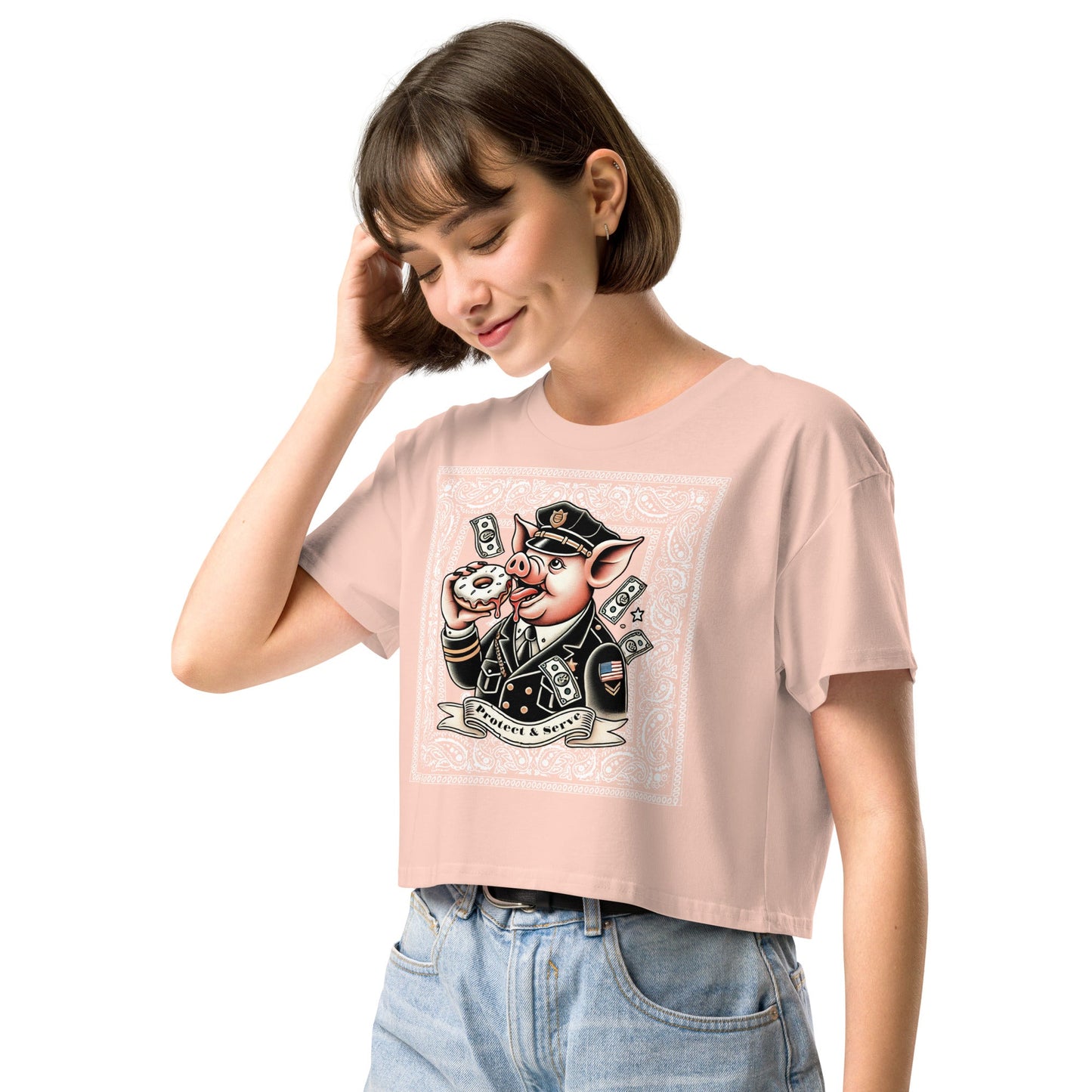 Protect & Serve Women’s crop top - Elevaleaf - 