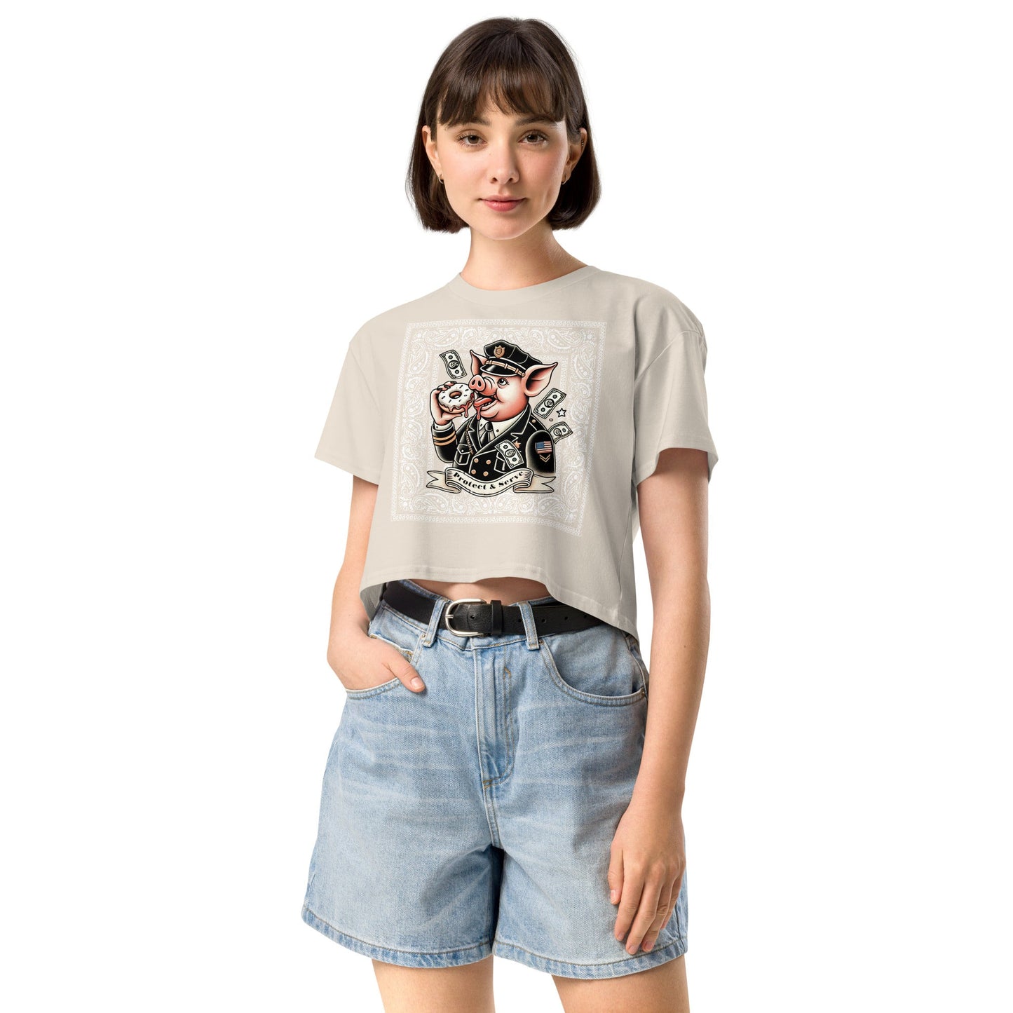 Protect & Serve Women’s crop top - Elevaleaf - 