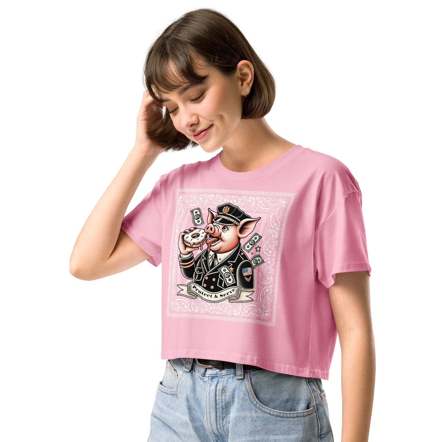 Protect & Serve Women’s crop top - Elevaleaf - 