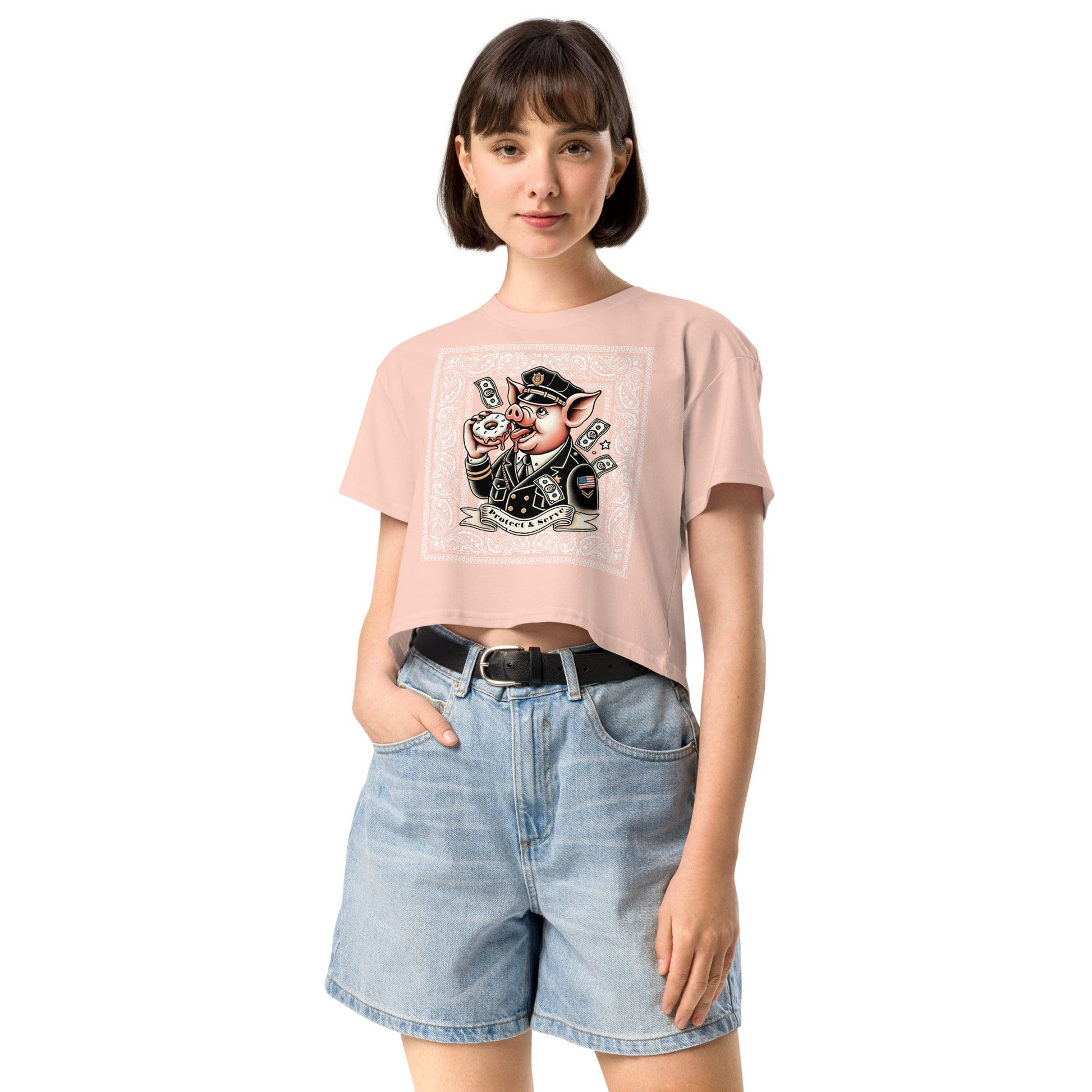 Protect & Serve Women’s crop top - Elevaleaf - 