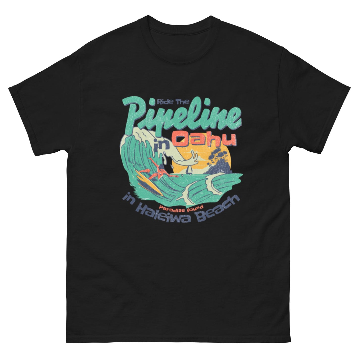 Ride the Pipeline Unisex classic tee - Elevaleaf - 