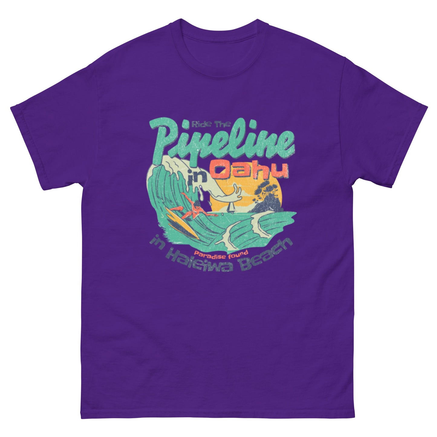 Ride the Pipeline Unisex classic tee - Elevaleaf - 