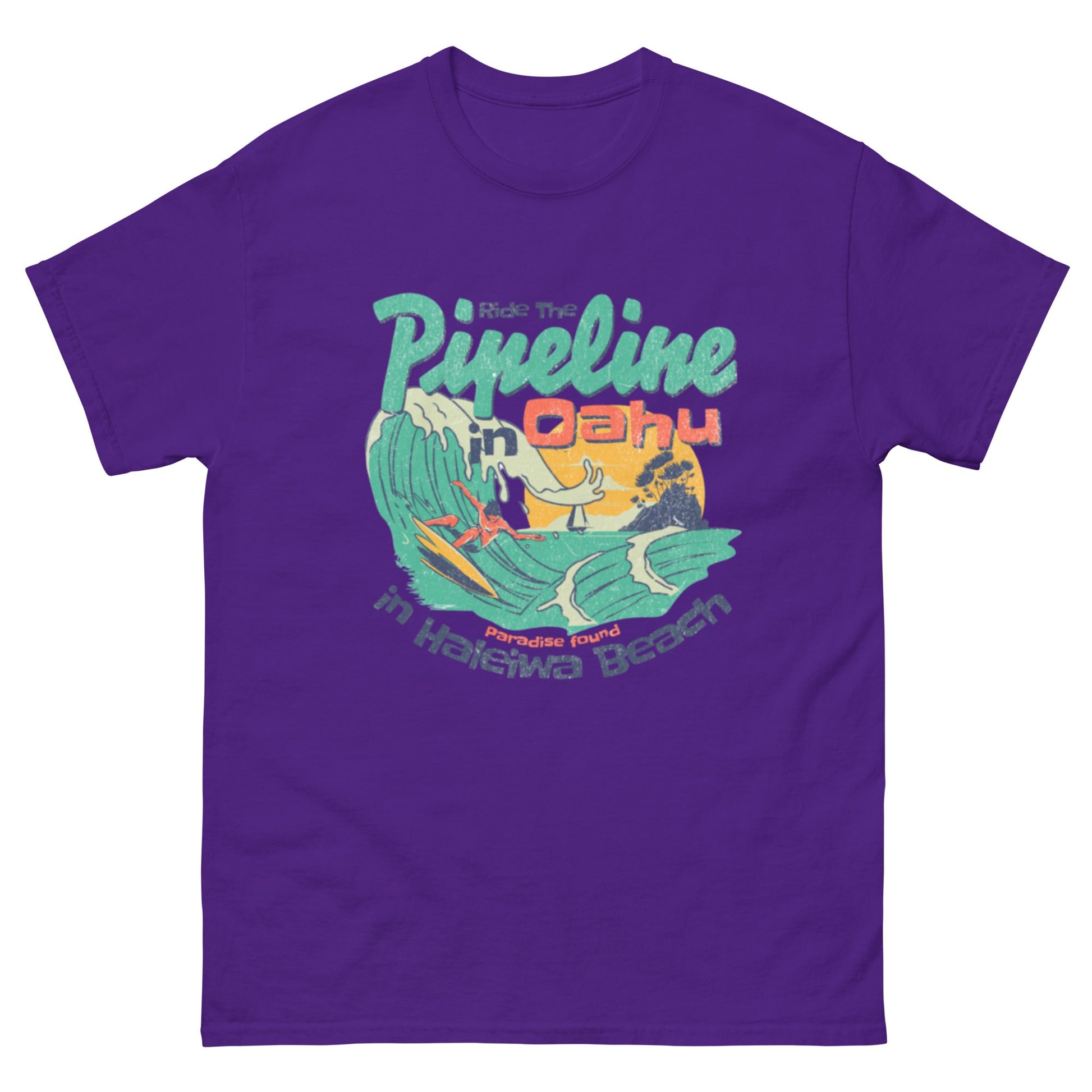Ride the Pipeline Unisex classic tee - Elevaleaf - 
