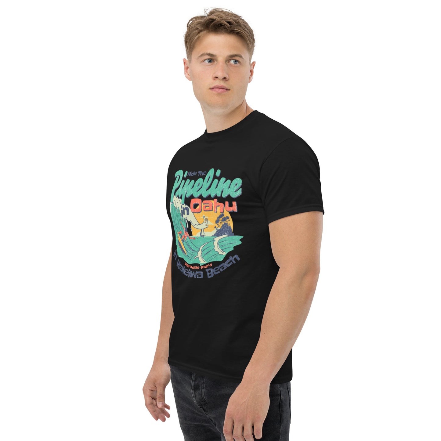 Ride the Pipeline Unisex classic tee - Elevaleaf - 