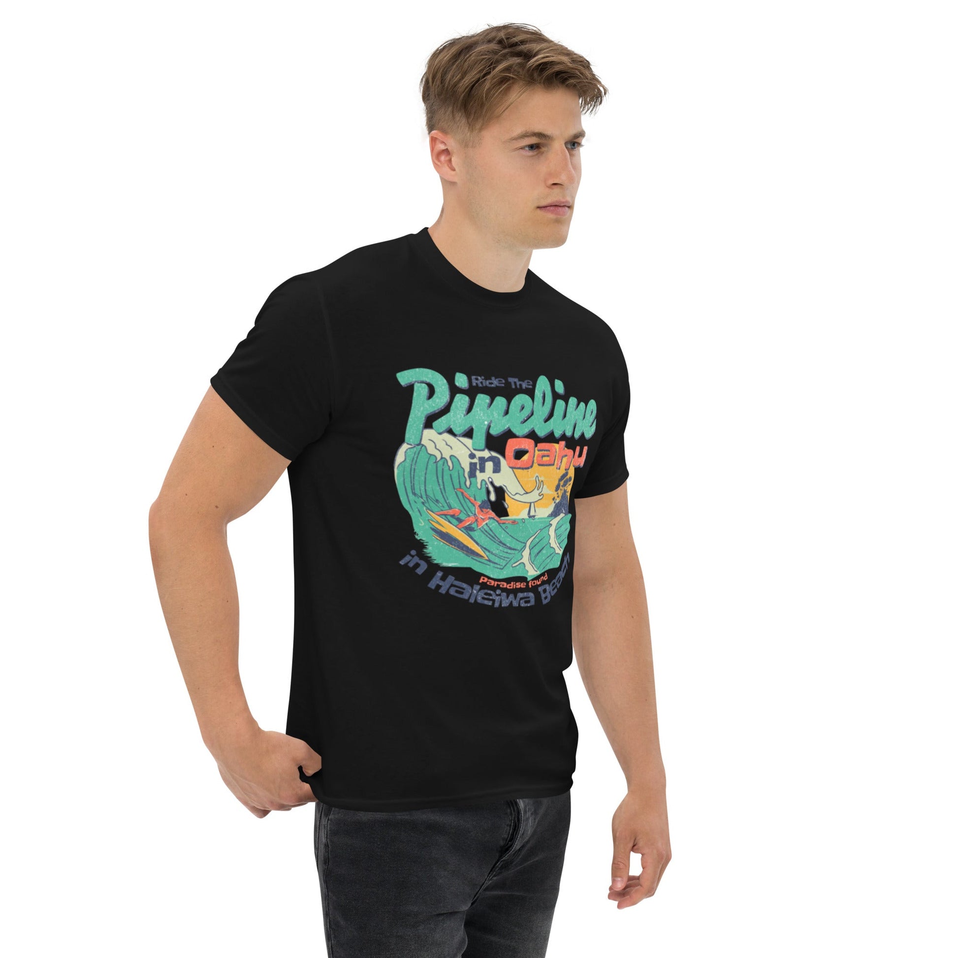 Ride the Pipeline Unisex classic tee - Elevaleaf - 