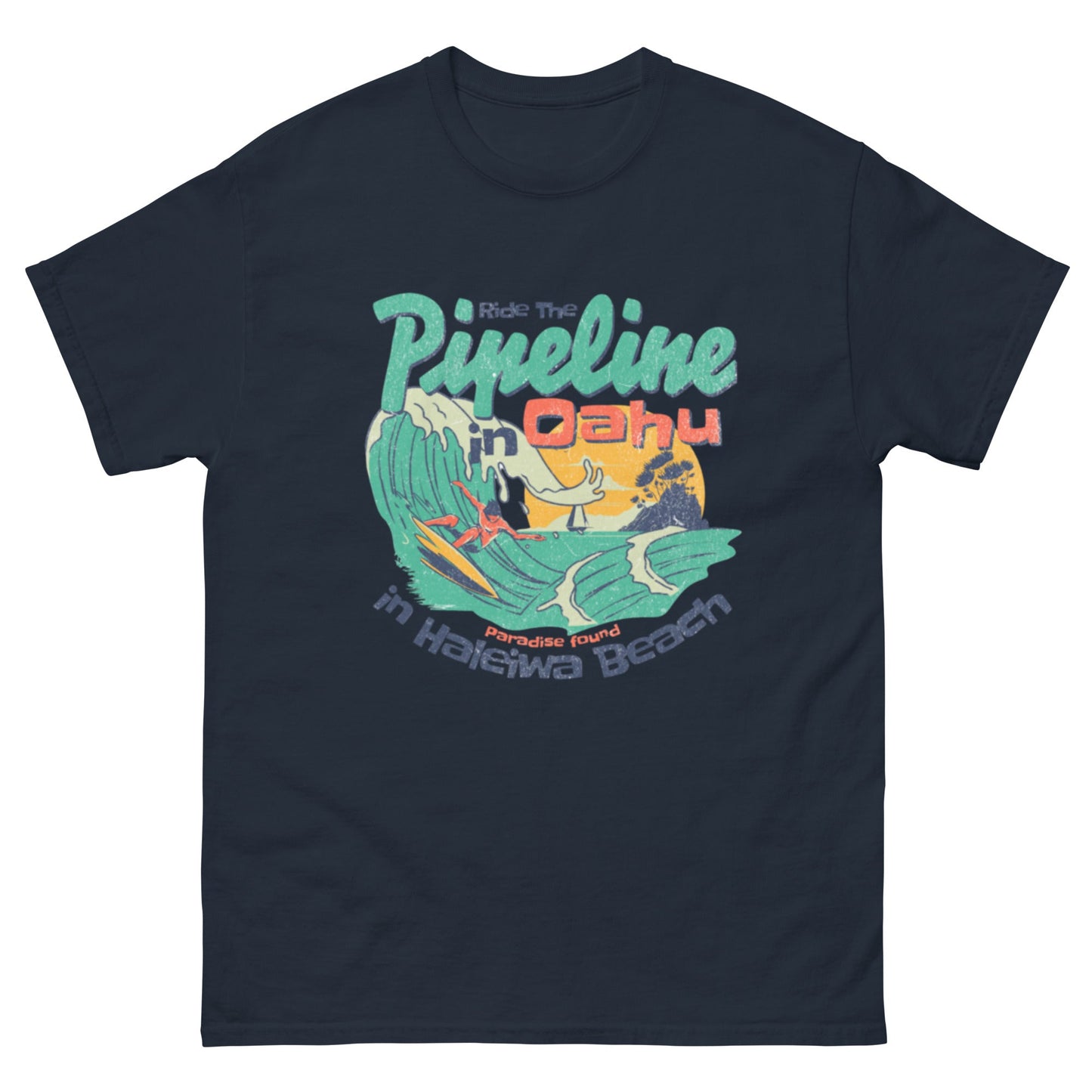 Ride the Pipeline Unisex classic tee - Elevaleaf - 