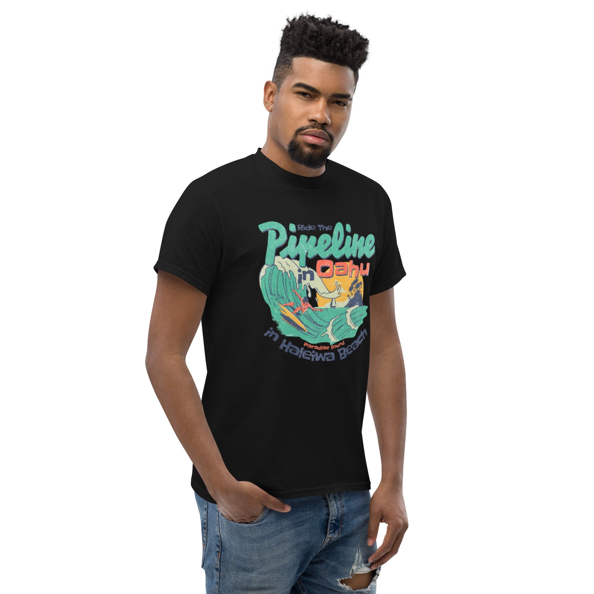 Ride the Pipeline Unisex classic tee - Elevaleaf - 
