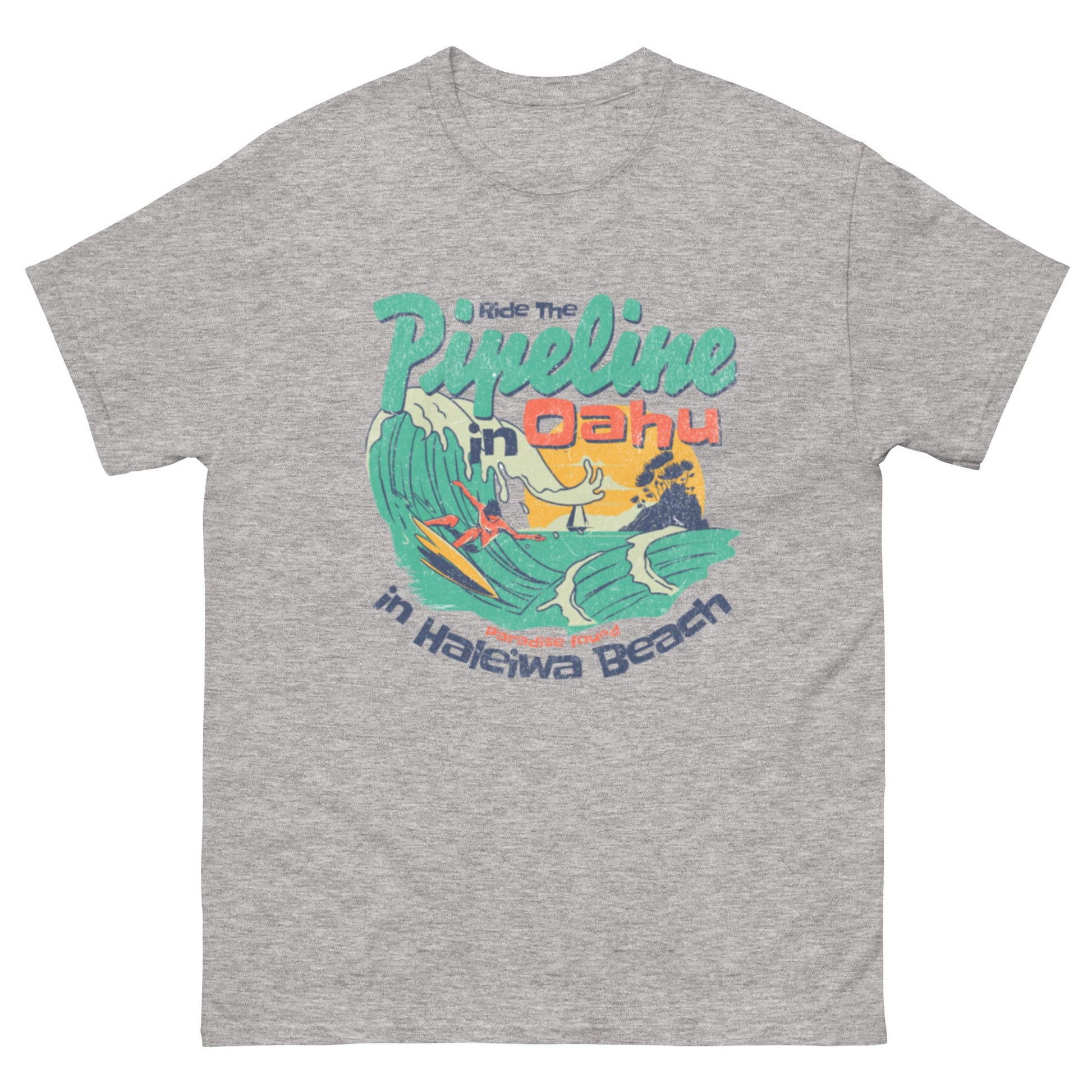 Ride the Pipeline Unisex classic tee - Elevaleaf - 