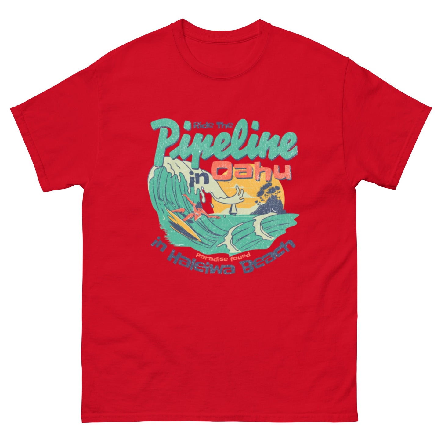 Ride the Pipeline Unisex classic tee - Elevaleaf - 