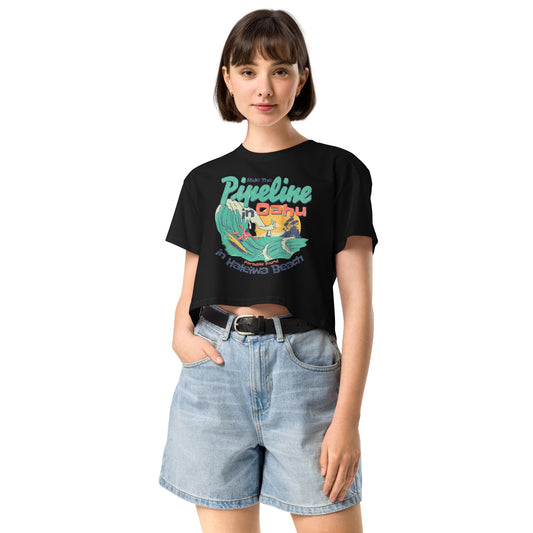 Ride the pipeline Women’s crop top - Elevaleaf - 