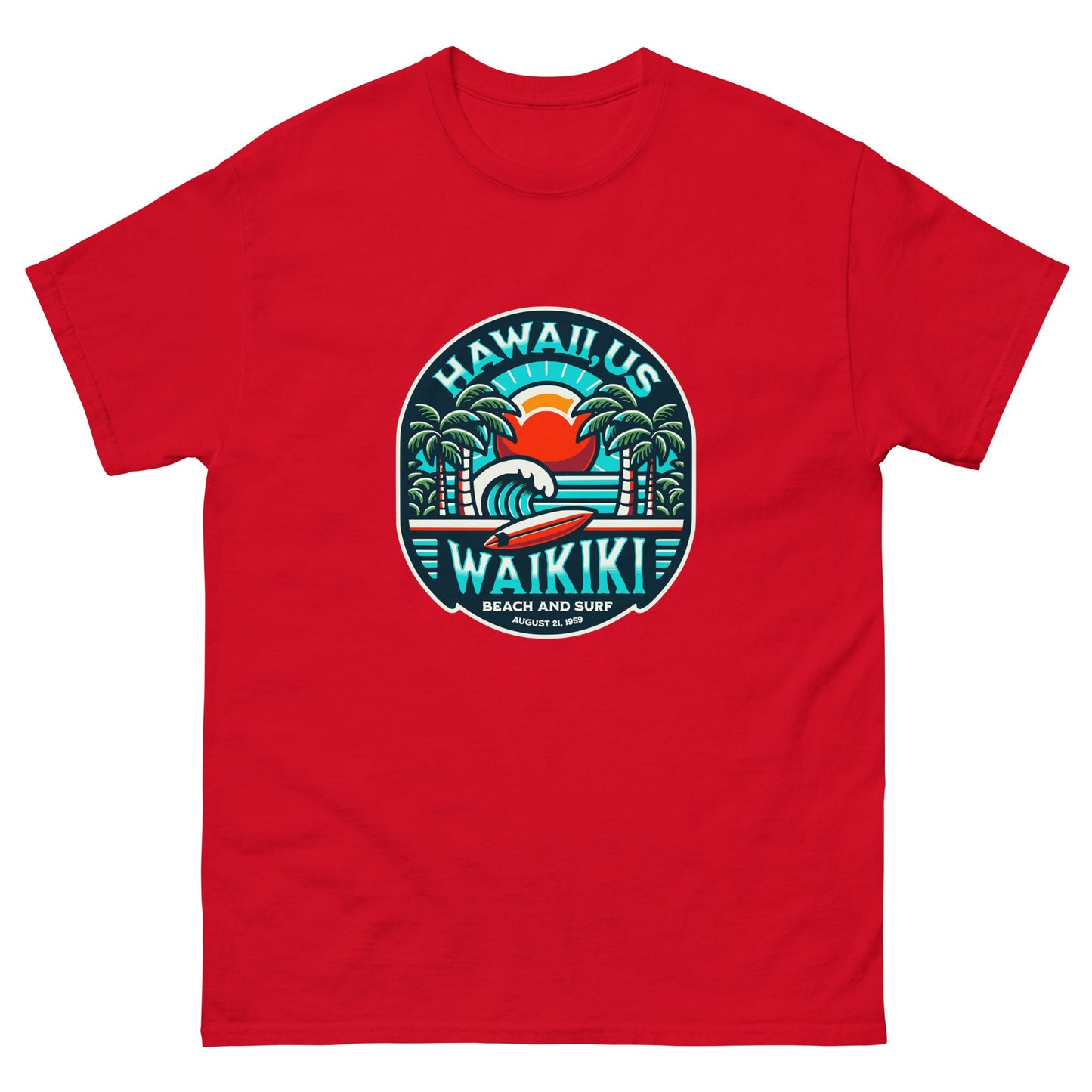 wAIKIKI Beach & Surf Men's classic tee - Elevaleaf - 