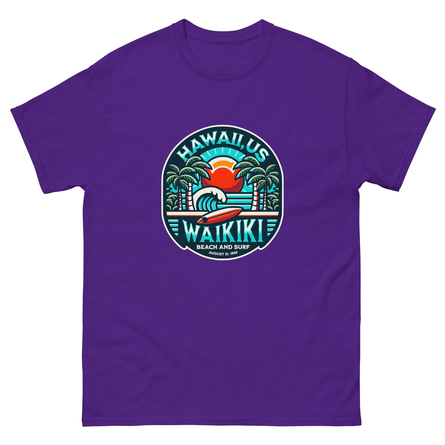 wAIKIKI Beach & Surf Men's classic tee - Elevaleaf - 