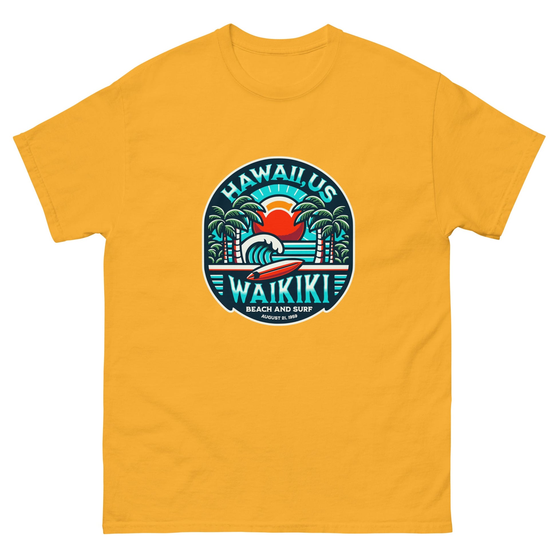 wAIKIKI Beach & Surf Men's classic tee - Elevaleaf - 