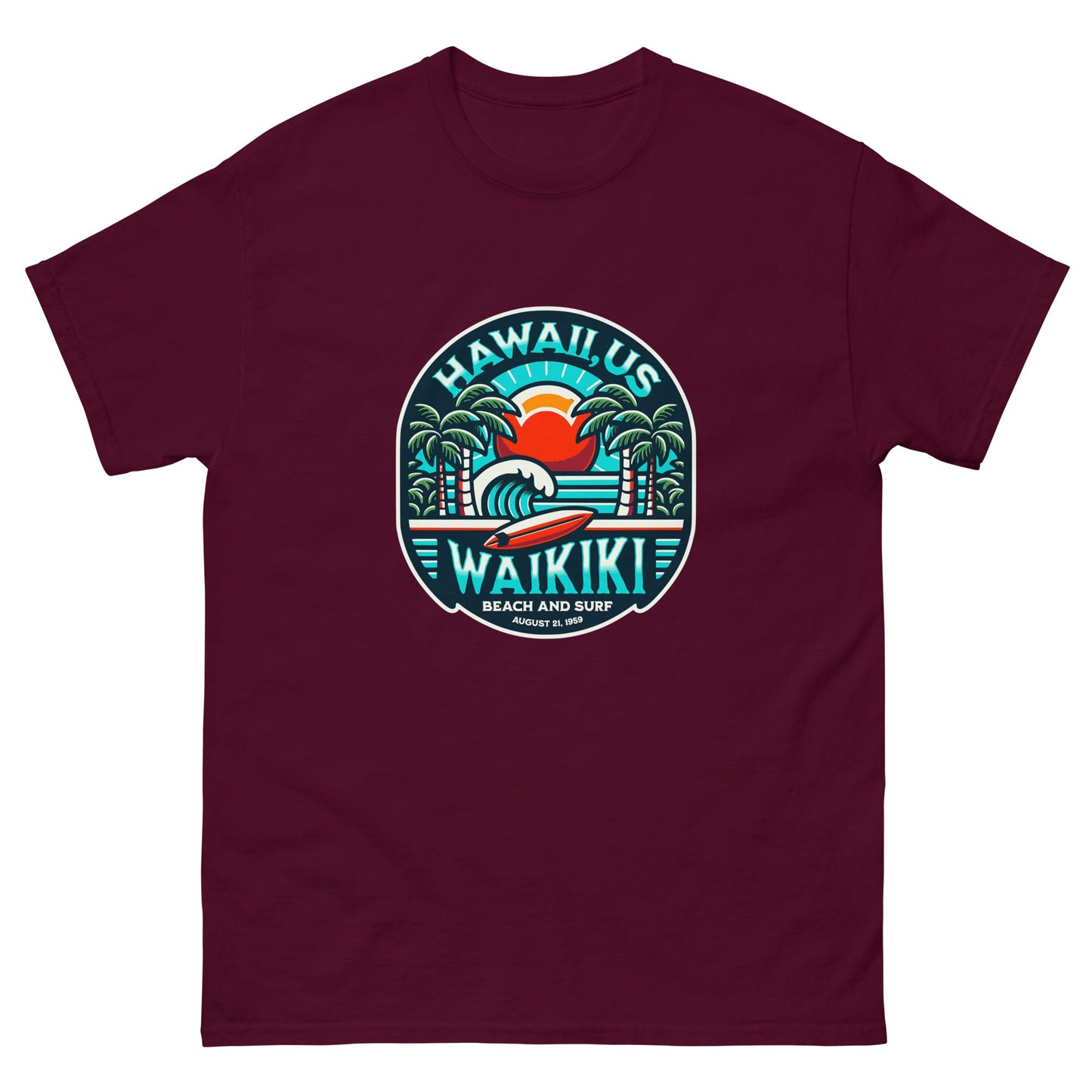 wAIKIKI Beach & Surf Men's classic tee - Elevaleaf - 
