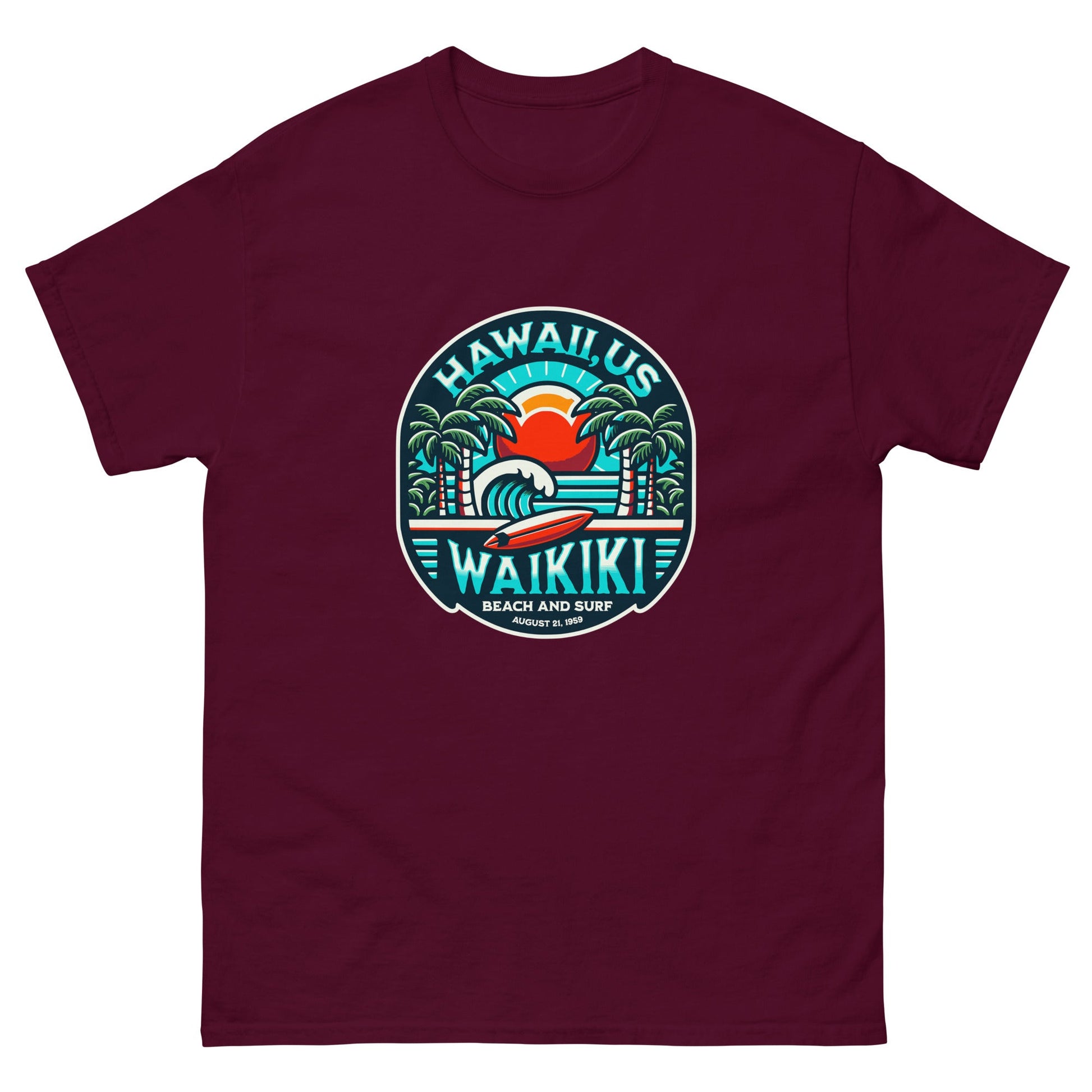 wAIKIKI Beach & Surf Men's classic tee - Elevaleaf - 