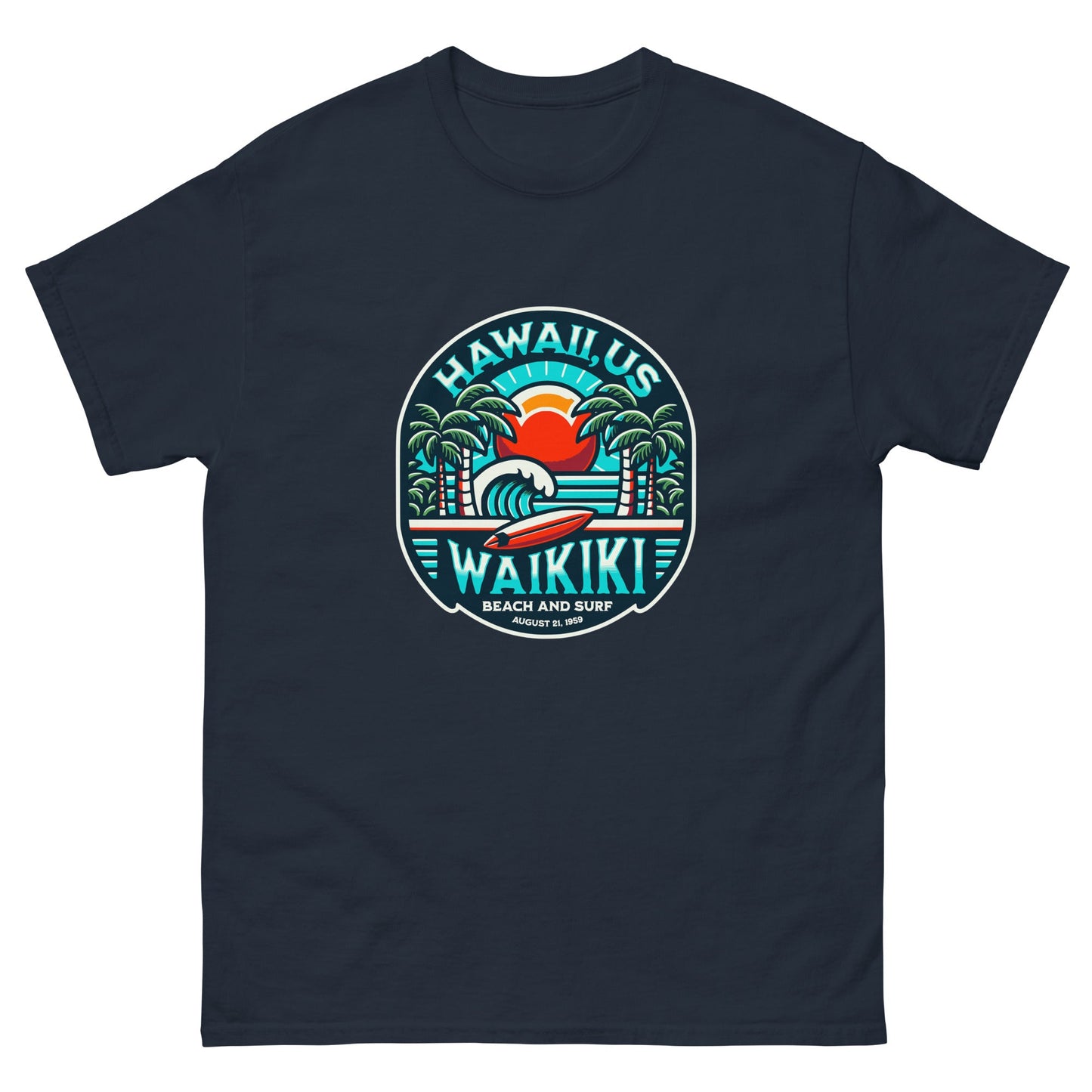 wAIKIKI Beach & Surf Men's classic tee - Elevaleaf - 