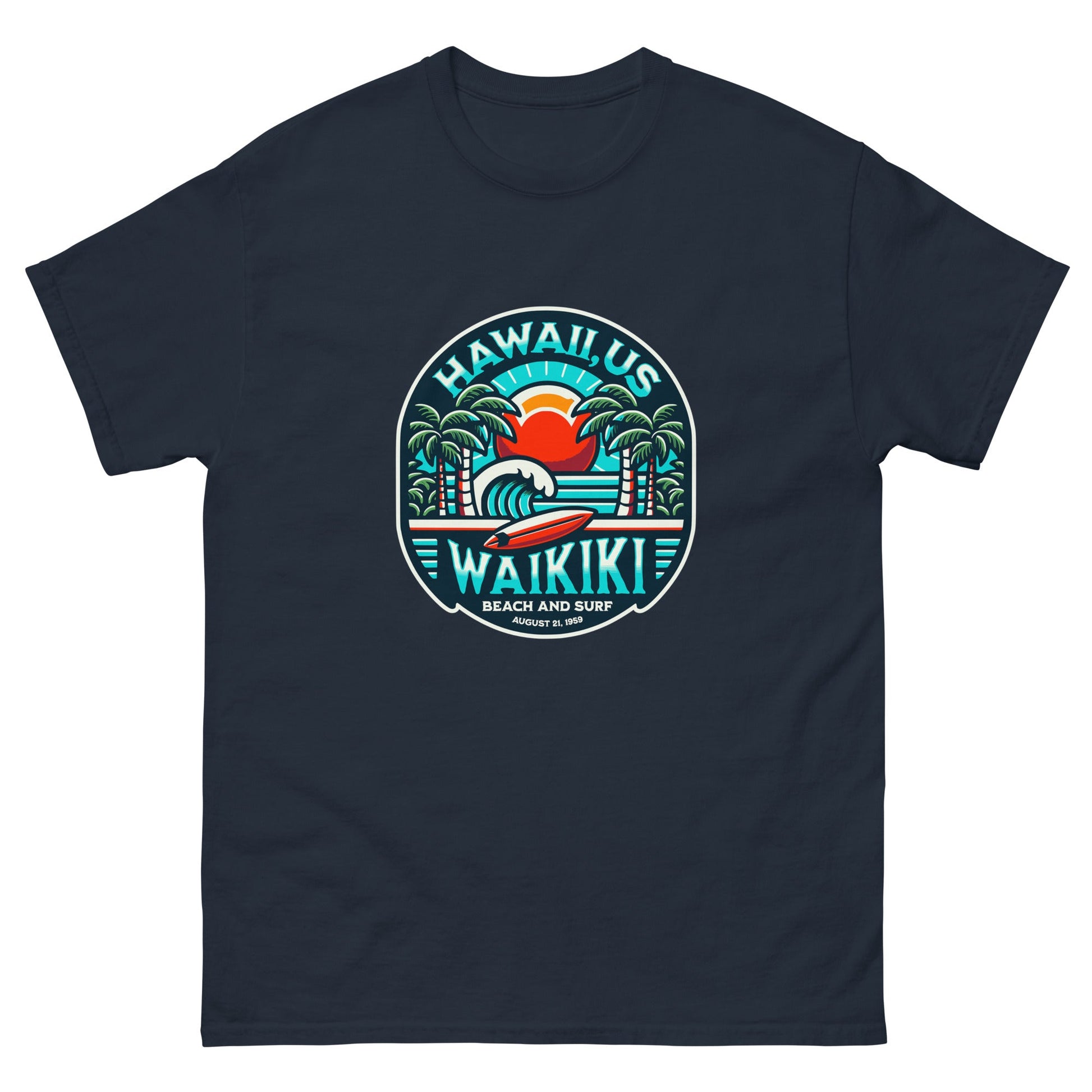 wAIKIKI Beach & Surf Men's classic tee - Elevaleaf - 