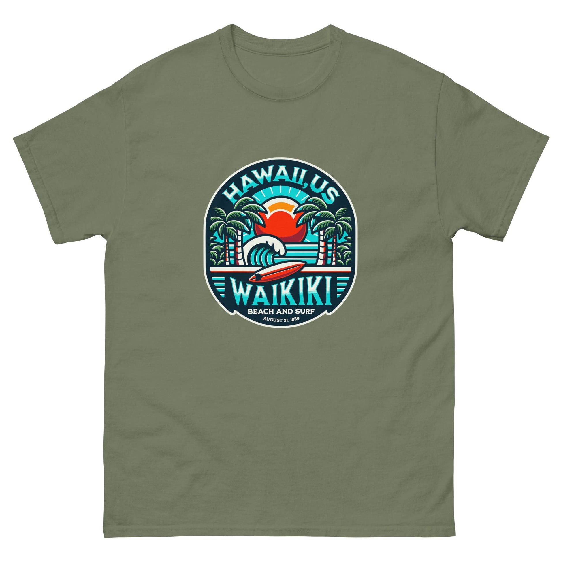 wAIKIKI Beach & Surf Men's classic tee - Elevaleaf - 